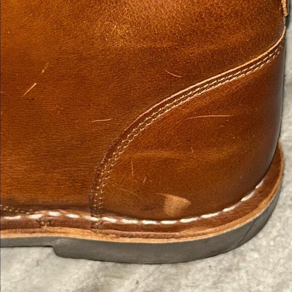 Crown Vintage Brown Leather Chukka Boots Lace Up Casual Dress Boots Men’s Size 9 main image 11